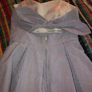 Lauren James strapless seersucker dress